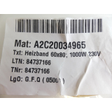 Demag Heizband 60 x80; 1000W 230V LTN: 84737166 - ungebraucht! -