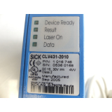 Sick CLV431-2010 Barcodescanner P/N: 1 016 746 SN: 05360168