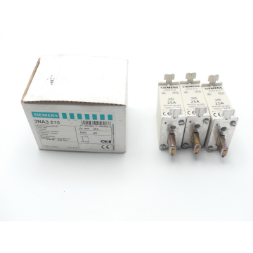 Siemens 3NA3 810 Sicherungseinsatz 25A VPE 3 Stk. -ungebraucht-