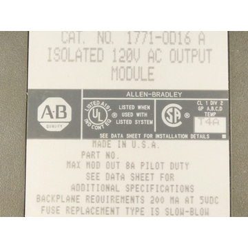 Allen Bradley 1771-0D16A Output Module