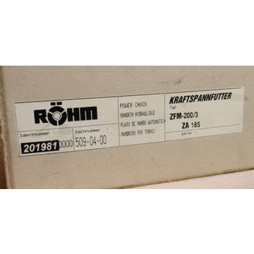 Röhm  ZFM - 200/3 = Nr.509-04  Kraftspannfutter