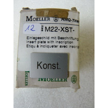 Klöckner Moeller M22-XST Einlegeschild mit Beschriftung VPE = 12 Stück
