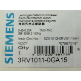 Siemens 3RV1011-0GA15 circuit breaker + 3RV1901-1E >...