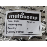 Multicomp 583-534 Feedthrough coupling BNC 50 Ohm