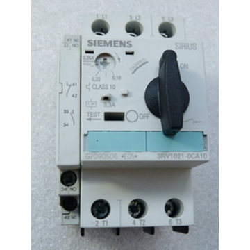 Siemens 3RV1021-0CA10 circuit breaker + 3RV1901-1A auxiliary switch