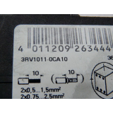 Siemens 3RV1011-0CA10 circuit breaker + 3RV1901-1D auxiliary switch
