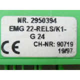 Phoenix Contact EMG 22-RELS/K1-G 24 relay module with Schrack ZK020024 relay