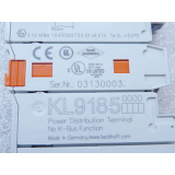 Beckhoff KL9185 Potential distribution terminal, 4 terminal points at 2 power contacts