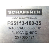 Schaffner FS5113-100-35 Line Filter Module