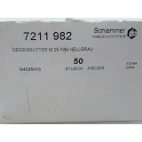 Schlemmer Gegenmutter M25 PA6 hellgrau G4325010 ungebraucht in OVP = VPE 50 Stück