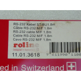 Roline RS-232 cable 11.01.3618 ST / BU 1.8 m unused in OVP