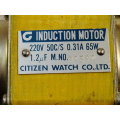 Citizen Watch 220V 50C/S 0.31A 65W M.No. 62392 Induction Motor