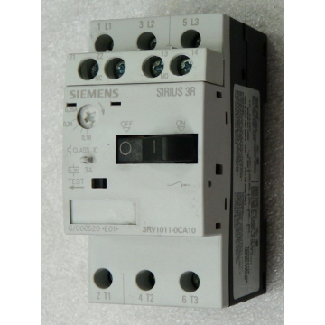 Siemens Sirius 3RV1011-0CA10 Circuit-breaker 240 V and 3RV1901-1E Auxiliary contact horizontal unused