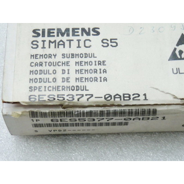 Siemens Simatic S5 6ES5377-0AB21 Memory Memory module unused in opened OVP