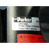 Parker 27R114AB1 Pmax 250 psi Tmax 150 F 65.6 C Pneumatic valve with air pressure gauge