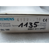 Siemens 8WA1 011-1PF01 Schutzleiterklemme 2 , 5 mm2 VPE 90St ungebraucht