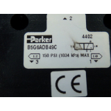 Parker B5G6ADB49C solenoid valve 150 psi unused
