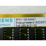 Siemens 6FX1126-5AA01 Anpassung ungebraucht