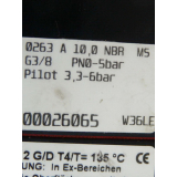Bürkert 0263 A 10.0 NBR MS Pneumatic Solenoid valve G 3 / 8 " PN 0 - 5 bar