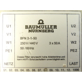 Baumüller BFN 3-1-50 Mains filter