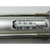 Rexroth Mecmann 167-021-000-0 Pneumatikzylinder D 25 H 100 10 bar