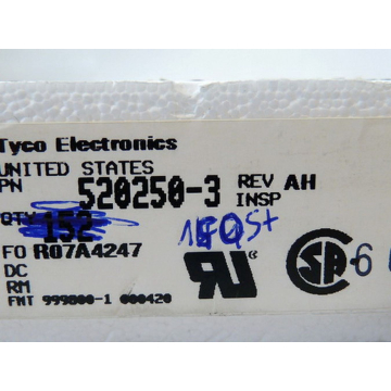 Tyco 520250-3 Telefonbuchse 150 VAC 1 , 5 A ungebraucht VPE 150 Stck