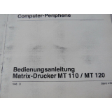 Mannesmann Tally MT 110 / MT 120 Matrix Printer Operating...