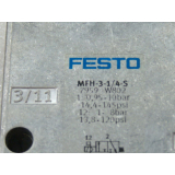 Festo MFH-3-1/4-S Magnetventil Artikel Nr 7959 1 : 0 , 95 - 10 bar 12 : 1 - 8 bar - ungebraucht -