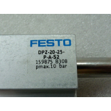 Festo DPZ-20-25-P-A-S2 pneumatic double piston cylinder Article no. 159875 max 10 bar - unused -