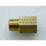 Legris 0167 13 14 brass straight threaded adaptor BSP M - NPT F 1/4 - unused -