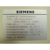 Siemens 6SC6110-6AA00 Feed module