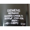 Siemens B43455-U4608-T1 Capacitor 6000 uF + 50 / - 10 % 350 V - 40 ... + 85 ° C Year of manufacture 01 / 92
