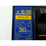 Mitsubishi NF 30-SS No Fuse Breaker A 8903 Fuse circuit breaker 30Amp AC 600V