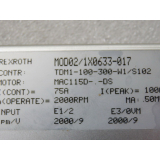 Rexroth Indramat MOD02/1X0633-017 Programming Module for...