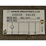 Daikin MC-02P-05-50 Check valve
