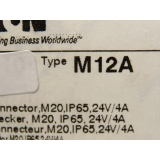 EATON M12A M12 connector M20 IP65 24V 4A - unused -