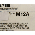 EATON M12A M12 connector M20 IP65 24V 4A - unused -