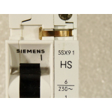 Siemens 5SX2 C6 circuit breaker 230/400 V with 5SX91 HS circuit breaker