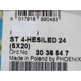 Phoenix Contact ST 4-HESILED 24 ( 5 X 20 ) Hebelsicherungsklemme Nr 3036547 - ungebraucht -