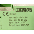 Phoenix Contact 29 61 312 relay on PLC - BSC - 24DC / 21HC relay socket No. 29 67 772