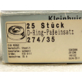 Kleinhuis 274/35 D ring fitting insert PU = 25 pieces - unused - in original packaging