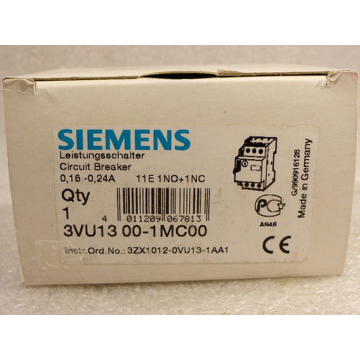 Siemens Motorschutzschalter 3VU1300-1MC00  0,16-0,24A 