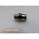 Pneumatic Steckfix screw connection, chrome-plated brass, for 6 hose, external thread G 1/8 inch