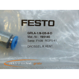 Festo GRLA-1/8-QS-8-D 193145 throttle check valve -not used-
