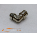 Pneumatic Steckfix elbow fitting, chrome-plated brass, swiveling for 12 mm hose, external thread G 1/4 inch