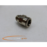 Pneumatic Steckfix screw connection, chrome-plated brass for 12 mm hose, external thread G 1/4 inch