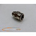 Pneumatic Steckfix screw connection, chrome-plated brass for 12 mm hose, external thread G 1/4 inch