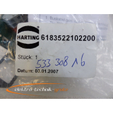 Harting 6183522102200 Fieldbus wall bushing Han-Brid Cu -unused-