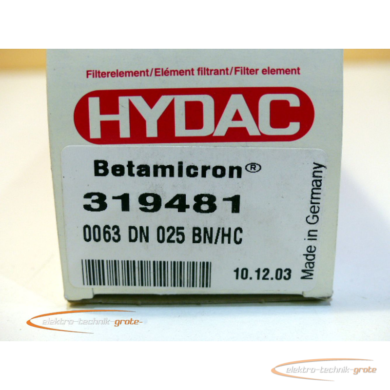 Hydac 319481 ungebraucht! 0063 DN 025 BN//HC Betamicron Filterelement