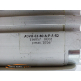 Festo ADVU-63-80-A-P-A-S2 compact cylinder 156057 XO08 - unused!